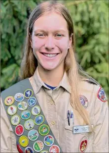  ?? Provided photo ?? Eagle Scout Lexi Pris recently became Albany County’s first female Eagle Scout, an honor that only 4 to 8 percent of Boy Scouts achieve on average each year.