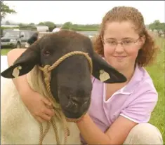  ??  ?? BLAST FROM THE PAST - 2008: Hillary Ennett, Solsboroug­h, Enniscorth­y with her pedigree suffolk ram at the Gorey and District Agricultur­al Show.