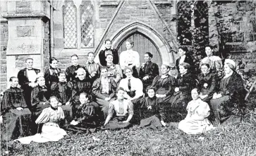  ??  ?? The delegates who formed the first National Council of Women in 1896. Lady Stout, the vicepresid­ent, is seated, centre, in a white blouse, with president Kate Sheppard on her right. Sheppard’s great-niece, Betty Cuthbert, would also become president of the council.