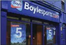  ??  ?? Boyle Sports in Wicklow town.