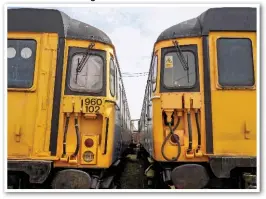  ?? JASON HOOD. ?? Two Class 309 driving vehicles stand in Coventry Electric Railway Museum on July 8. The site is to close this October, and the future of vehicles such as these is in question.