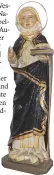  ??  ?? Die Heilige Ottilia trägt auf ihrem Buch ein Augenpaar.