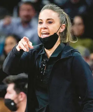  ?? AP FILE ?? Becky Hammon takes over as head coach of the Aces after serving as an assistant with the NBA’s Spurs since 2014.