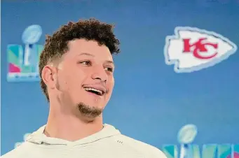  ?? Ross D. Franklin/Associated Press ?? Chiefs quarterbac­k Patrick Mahomes became the first Black quarterbac­k to win the NFL’s Most Valuable Player Award twice. He won the award in 2018, his first year as a starter.