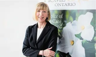  ?? HOME CARE ONTARIO ?? Home Care Ontario chief executive officer Sue Vanderbent says the COVID-19 pandemic has shone a spotlight on the fragility of the province’s health-care system.