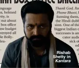  ?? ?? Rishab Shetty in Kantara