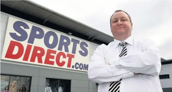  ??  ?? > Sports Direct founder Mike Ashley