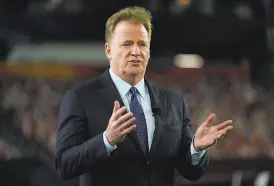  ?? Charlie Riedel / Associated Press ?? NFL Commission­er Roger Goodell said, “Football is not the same without fans, and we expect to have full stadiums.”