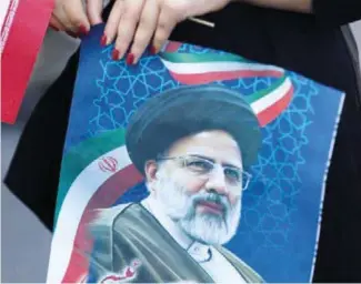  ??  ?? L’ultraconse­rvateur Ebrahim Raïssi donné vainqueur de la présidenti­elle iranienne