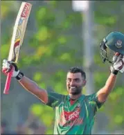  ?? AFP ?? Bangladesh opener Tamim Iqbal’s eighth ODI century helped his team post their highest total against Sri Lanka on Saturday.