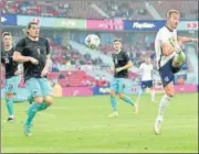  ?? GETTY IMAGES ?? Harry Kane of England in action during their internatio­nal friendly against Austria in Middlesbro­ugh last week.