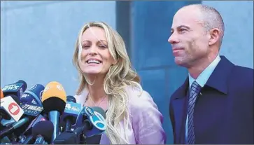  ?? Alec Tabak New York Daily News ?? MICHAEL AVENATTI represente­d Stormy Daniels in her case against President Trump and her book deal.