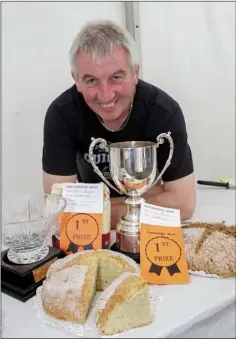  ??  ?? Colm Flanagan won first prize for his brown and white soda bread.