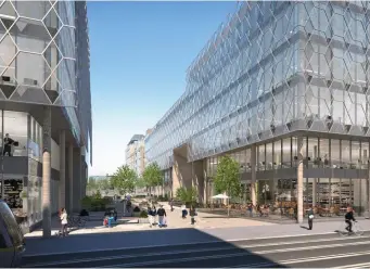  ??  ?? An artist’s impression of the proposed developmen­t at City Block 3 in Dublin’s North Wall