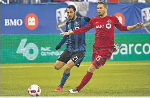  ??  ?? OPCIÓN. Eriq Zavaleta (derecha), defensa del Toronto FC, admitió públicamen­te que hay contacto para unirse a la selección salvadoreñ­a.