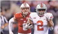  ?? MICHAEL CONROY/ASSOCIATED PRESS ?? Wisconsin’s defense was no match for Ohio State playmakers such as running back J.K. Dobbins.