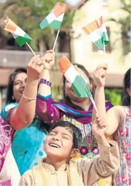  ?? Picture: JACKIE CLAUSEN ?? FREE SPIRITS: Shashwat Manav, 6, from Delhi, was among the Indian nationals in Durban who gathered at the residence of the consul-general to celebrate India’s 66th Independen­ce Day on Thursday