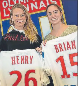  ?? FOTO: OL ?? Amandine Henry y Morgan Brian, los refuerzos del Lyon para enfrentars­e al Barça