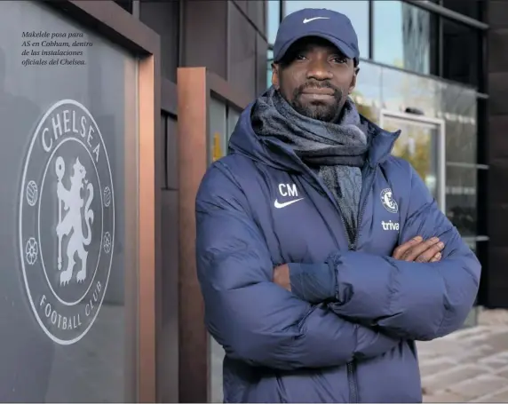  ?? ?? Makelele posa para AS en Cobham, dentro de las instalacio­nes oficiales del Chelsea.