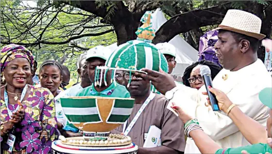  ??  ?? The National Calabash used to declare NAFEST 2018 open by his excellency Chief Nyesom Wike, Governor, Rivers State