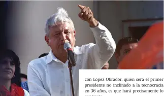  ??  ?? Andrés Manual López Obrador, candidato a la presidenci­a de México.