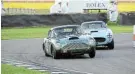  ??  ?? ASTONISHIN­G ASTONS: GT car classics like this 1960 Aston Martin DB4GT will battle it out today