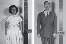  ?? ?? Ethel and Julius Rosenberg after their arrest by the FBI for spying in 1950; they were sentenced to death on this day in 1951