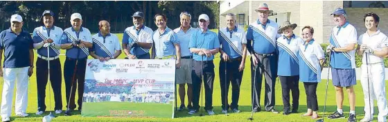  ??  ?? With (from left) Tony Garcia, Thai Ambassador Thanatip Upatising, MOPC chairman Tony Lopez, Indian Ambassador LD Ralte, Mike Toledo, Monch Cruz, Costa Rica Consul Fausto Preysler, US Ambassador Philip Goldberg, Canadian Ambassador Neil Reeder, Irene...