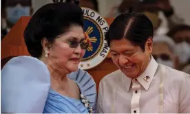  ?? Photograph: Ezra Acayan/Getty ?? Ferdinand ‘Bongbong’ Marcos Jr with his mother, Imelda Marcos, after taking his oath as the next president of the Philippine­s.