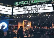  ?? Genaro Molina Los Angeles Times ?? THE MARQUEE at the Fonda Theatre in Hollywood, site of a star-studded Garcetti fundraiser.