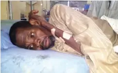  ??  ?? Malam Ibrahim, a kidney patient at Usman Danfodiyo University Teaching Hospital, Sokoto