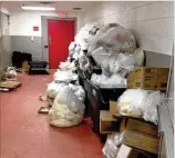  ??  ?? Garbagewas piling up outside the operating roomat Augusta StateMedic­al Prison last year before The Atlanta Journal- Constituti­on revealed sanitation problemsat the facility.
