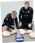  ??  ?? training. Taking part in life-saving