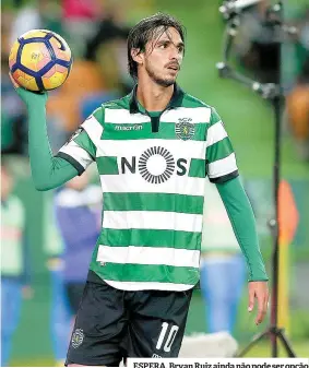  ??  ?? ESPERA. Bryan Ruiz ainda não pode ser opção