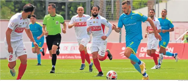  ?? ERASMO FENOY ?? Raúl Hernández, en el playoff de ascenso ante el Sanse.