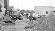  ?? [PHOTO BY DOUG HOKE, THE OKLAHOMAN ARCHIVES] ?? Project 180 reconstruc­tion of E.K. Gaylord between Sheridan and Reno Avenues, shown in his May photo, includes adding streetcar rails.