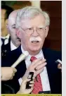  ??  ?? Trump contradict­ed his National security Adviser Bolton in an early morning tweet (Washington Post)