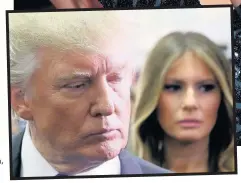  ??  ?? Stormy Daniels (main picture) claims to have had an affair with Trump shortly after his wife Melania, above, gave birth to their son