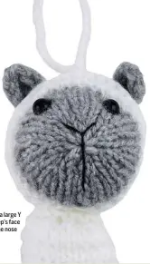  ??  ?? Embroider a large Y on the sheep’s face to create the nose and mouth