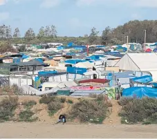  ?? Picture: PA. ?? The jungle migrant camp in Calais, France, which was cleared in 2016.