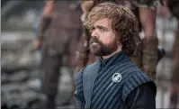  ?? HBO VIA AP ?? Peter Dinklage is shown in a scene from "Game of Thrones." Dinklage was nominated Thursday for an Emmy for outstandin­g supporting actor in a drama series.