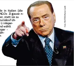  ??  ?? Berlusconi ist wieder da! Bei den Kommunalwa­hlen war die Partei des früheren italienisc­hen Premiers, „ Forza Italia“, der eigentlich­e Gewinner.
