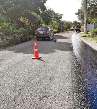  ?? Photo: Fiji Roads Authority ?? Work in progress at Ratu Sukuna Road.