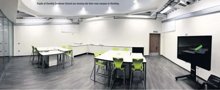  ??  ?? Pupils at Dorothy Goodman School are moving into their new campus in Hinckley.