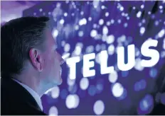  ?? DARRYL DYCK/THE CANADIAN PRESS FILES ?? Telus Corp. President and CEO Darren Entwistle listens at a conference in Vancouver, in October 2015.
