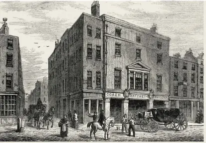  ??  ?? This engraving of a coachbuild­er’s shop in Covent Garden, West London, was published in 1881