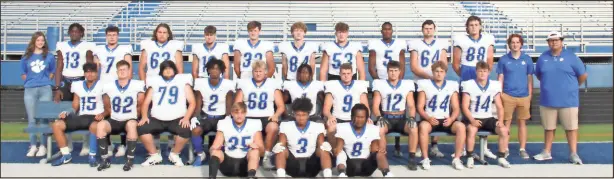  ?? Scott Herpst ?? include (front row, from left) Coleton Carlock, Donte Harris and Marcus Fortson. On the middle row is Dre Morris, Brody Gann, Evan Hamilton, Kori Dumas, Ashton Clark, Malachi Hill, Brandon Orman, Kyle White, Kaiser Cross and Landon Eaker. On the back row is Kelsey Gilreath (manager), Jordan Wideman, Mason Parker, Logan Goldsmith, Will Wright, Ashton Meador, Shawn Russell, Levi Gunn, Jevon Coney, Jake Stone, Cade Dodson, Aaron Elswick (manager) and Omar Aldana (manager).