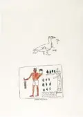  ??  ?? Jean-michel Basquiat (1960-1988), Geese+, 1984. Oilstick and charcoal on paper, 41½ x 29¾ in., signed and inscribed verso: ‘To Kim / Jean Michel / 1984’. Courtesy Betty Krulik Fine Art.