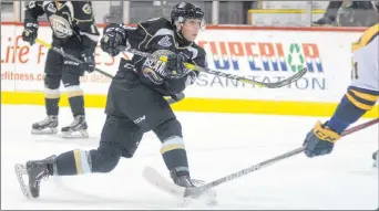  ?? SALTWIRE NETWORK ?? Matthew Grouchy of Labrador City started the season with the Charlottet­own Islanders, but was acquired by the Quebec Remparts, who hope to contend for a QMJHL championsh­ip.