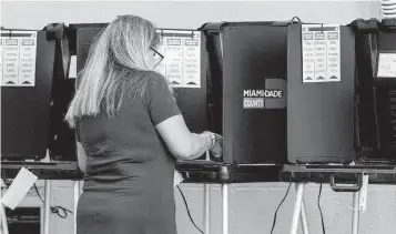  ?? Miami Herald ?? In partisan races, only Democrats can vote in the Democrats’ primary, only Republican­s in the GOP’s primary.